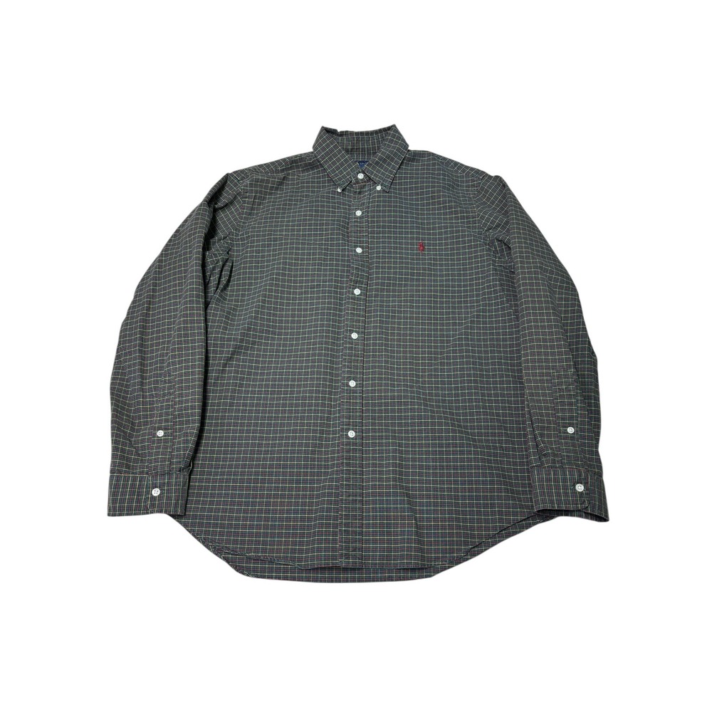 Ralph Lauren Men's Plaid Button Down Shirt Long Sleeve Classic Fit Size XL